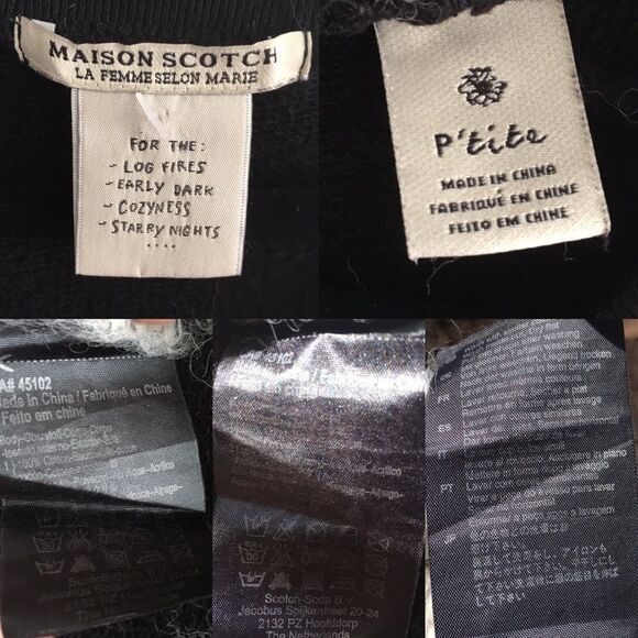 SCOTCH & SODA Chunky Knit Sweater Black White XS - Picture 3 of 3